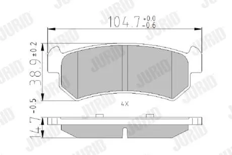 CHEVROLET Тормозные колодки задние Lacetti 04- Jurid 573216J