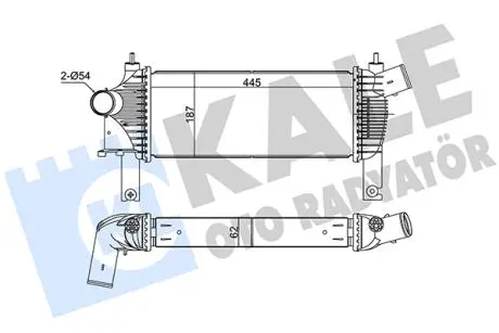 Интеркулер Nissan Navara (07-), Pathfinder (05-) 2.5 dCi KALE OTO RADYATOR 342355