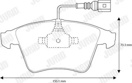 VW Тормозные колодки передние с датч.T5 03- Jurid 573160J