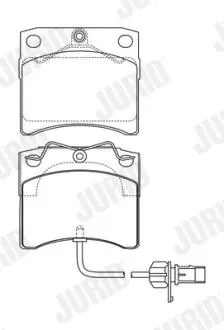 Тормозные колодки перед. VW T4 (с датчиком) Jurid 573046J