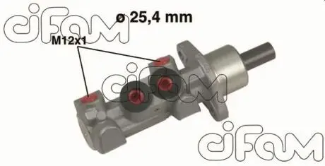VW Главный тормозной цилиндр 25,4mm T4 90- CIFAM 202-451