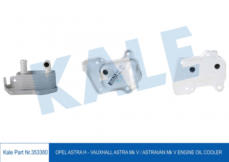KALE OPEL Масляный радиатор Astra H 1.7CDTI 04- KALE OTO RADYATOR 353380 (фото 1)