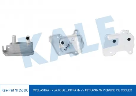 KALE OPEL Масляный радиатор Astra H 1.7CDTI 04- KALE OTO RADYATOR 353380