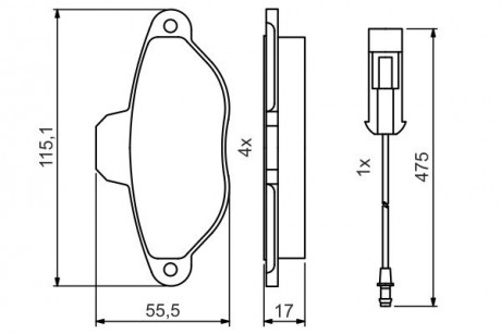 FIAT Тормозные колодки передние Punto 93- BOSCH 0986495475 (фото 1)