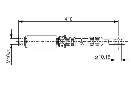 Шланг тормозной пер. Opel Astra F G 94-05 BOSCH 1987476805