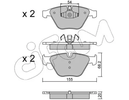 BMW Тормозные колодки передн.320-325 E90 CIFAM 822-558-6