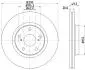 TOYOTA Тормозной диск передн.Avensis 08- HELLA 8DD 355 114-281 (фото 4)