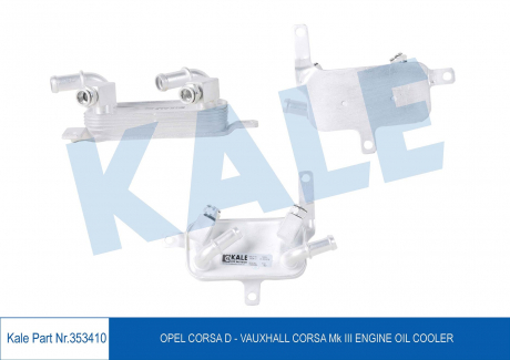 KALE OPEL Масляный радиатор Corsa D 1.4 06- KALE OTO RADYATOR 353410 (фото 1)