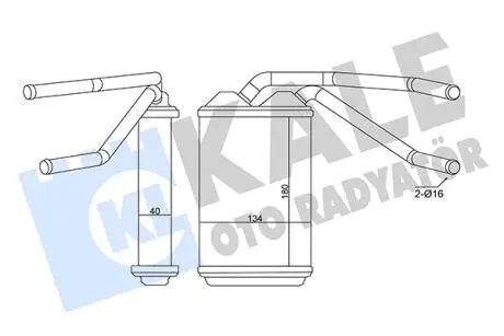 Радиатор отопителя Ford Mondeo IV (09-14)/Daewoo Cielo, Espero KALE OTO KALE OTO RADYATOR 346320