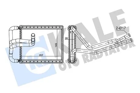 Радиатор отопителя Hyundai Tucson KALE OTO RADYATOR 355175