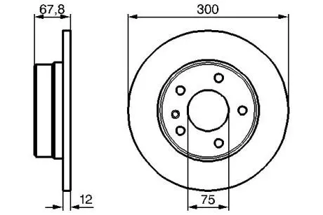 BMW Диск тормозной 7 E32 86-92 задн. BOSCH 0986478322