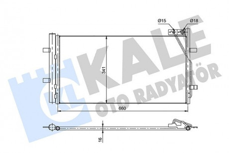 Радіатор кондиціонера Audi Q3 Condenser KALE OTO RADYATOR 353085