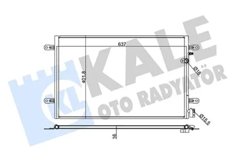 Конденсатор KALE OTO RADYATOR 375300 (фото 1)
