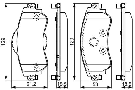 CITROEN Торм.колодки передн. C4 09- BOSCH 0986495304