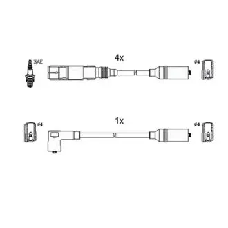 Комплект высоковольтных проводов HITACHI 134267