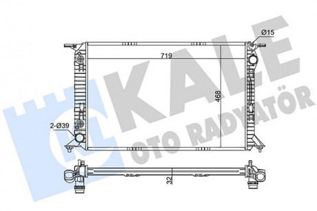 KALE VW Радиатор охлаждения Audi A4/5 KALE OTO RADYATOR 345860