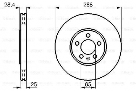 VW Тормозной диск Passat 2.8 BOSCH 0986478619