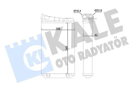 Радіатор отопителя Opel Omega B (94-) KALE OTO RADYATOR 346820