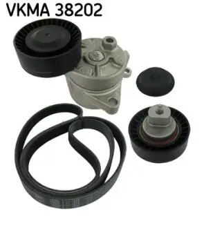 VW К-т поликлинового ремня (рем.+2ролика) BMW E34 (M50) 2,0-2,5 SKF VKMA 38202