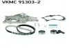 SKF TOYOTA К-кт ГРМ (помпа с прокл. + ремень + 2 ролика + крепеж) Corolla, Avensis, RAV-4, 2,0D VKMC 91303-2