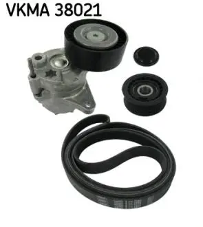 VW К-т поликлинового ремня (рем.+2ролика) DB W203/W220 2,1-3,2CDI, Sprinter CDI 06- SKF VKMA 38021 (фото 1)