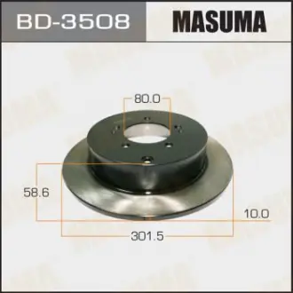 Диск тормозной задний Mitsubishi Lancer, Outlander (07-12) (Кратно 2 шт) Masuma BD3508