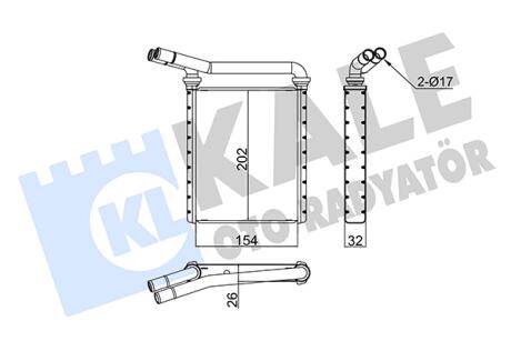 Радиатор отопителя Toyota Auris, Avensis, Corolla, Prius, Rav 4 Iii KAL KALE OTO RADYATOR 355115