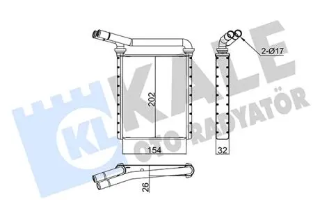Радіатор обігрівача Toyota Auris, Avensis, Corolla, Prius, Rav 4 Iii KALE OTO RADYATOR 355115