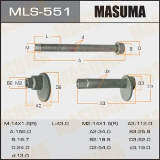 Болт развальный Toyota FJ Cruiser, Land Cruiser Prado (02-09) Masuma MLS551 (фото 1)