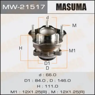 Маточина колеса Masuma MW21517
