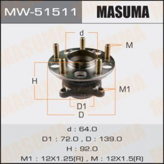 Ступица колеса Masuma MW51511