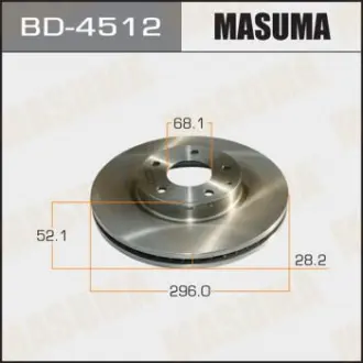 Диск тормозной передний Mazda CX-5, 6 (11-) (Кратно 2 шт) Masuma BD4512
