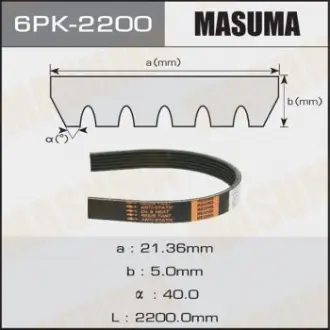 Ремень поликлиновой Masuma 6PK2200