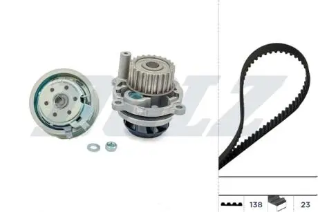 AUDI К-т ГРМ (помпа + ремень + ролик + крепеж) 1,6 A3/A4 VW Golf IV 1,6/2,0 SKODA 1,6/2,0 SEAT DOLZ KD050