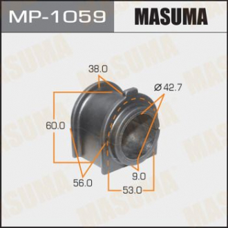 Втулка стабилизатора переднего Toyota Land Cruiser (07-) (Кратно 2 шт) Masuma MP1059 (фото 1)