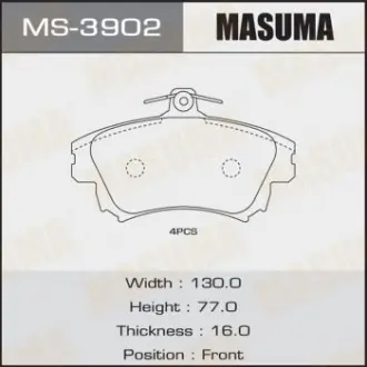 Колодка гальмівна Masuma MS3902