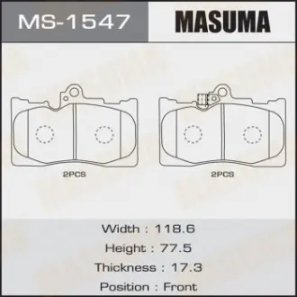 Колодка тормозная Masuma MS1547