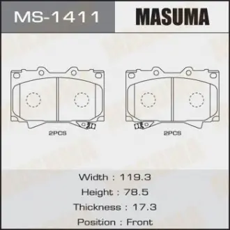 Колодка тормозная Masuma MS1411