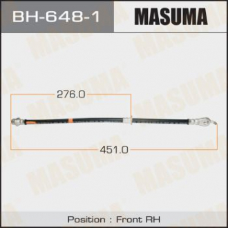 Шланг тормозной Masuma BH6481