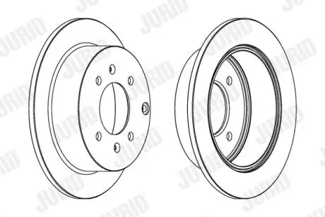 HYUNDAI Диск тормозной задн.Matrix,Sonata IV,Kia Magentis 01- Jurid 563042JC