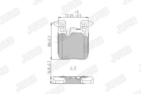 BMW Колодки торм. зад. F30/F31/F34/F35/F80 Jurid 573429J