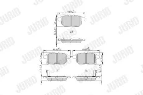Гальмівні колодки зад. Toyota Corolla/Yaris 05- (Akebono) Jurid 572632J