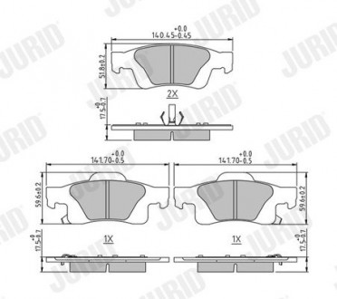 Торм. кол. задн. JEEP Grand Cherokee 11- Jurid 573860J