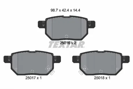 Гальмівні колодки дискові TEXTAR 2501601