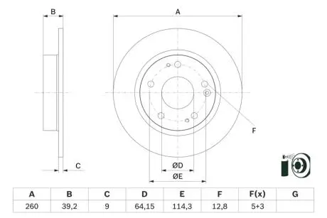 Тормозной диск BOSCH 0986479G17 (фото 1)