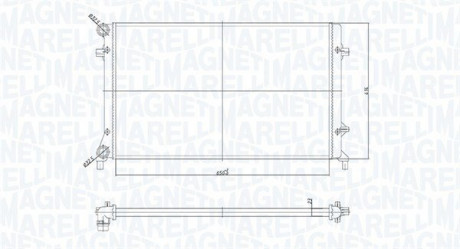 VW Радиатор охлаждения Audi A3,Caddy III,IV,Golf,Passat,Touran,Skoda Octavia MAGNETI MARELLI 350213853000