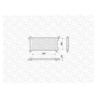 Радиатор OPEL CORSA B 1,0 12V-1,2 16V 96 [350213776000] MAGNETI MARELLI BM776