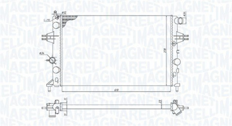 Радиатор OPEL ASTRA G 1.4-1.6-1.8 [] MAGNETI MARELLI 350213970000 (фото 1)