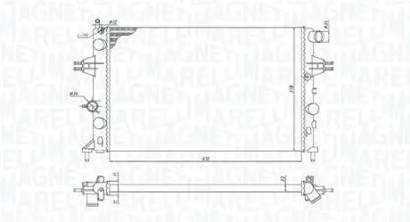 Радиатор OPEL ASTRA G 1.4-1.6-1.8 [] MAGNETI MARELLI 350213970000 (фото 1)