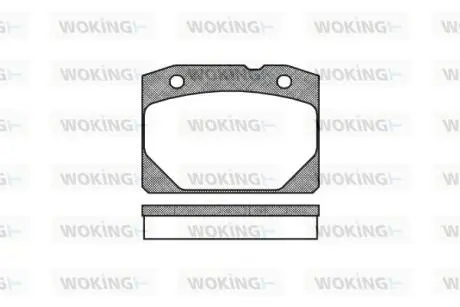 Колодка тормозная 2101 перед. (к-т 4 шт) Woking P180300